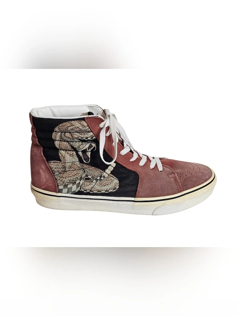 ​Vans Desert Sk8-Hi Snake Chili Oil Men’s 12 Rattlesnake Checkerboard VN0A7Q5NB6
